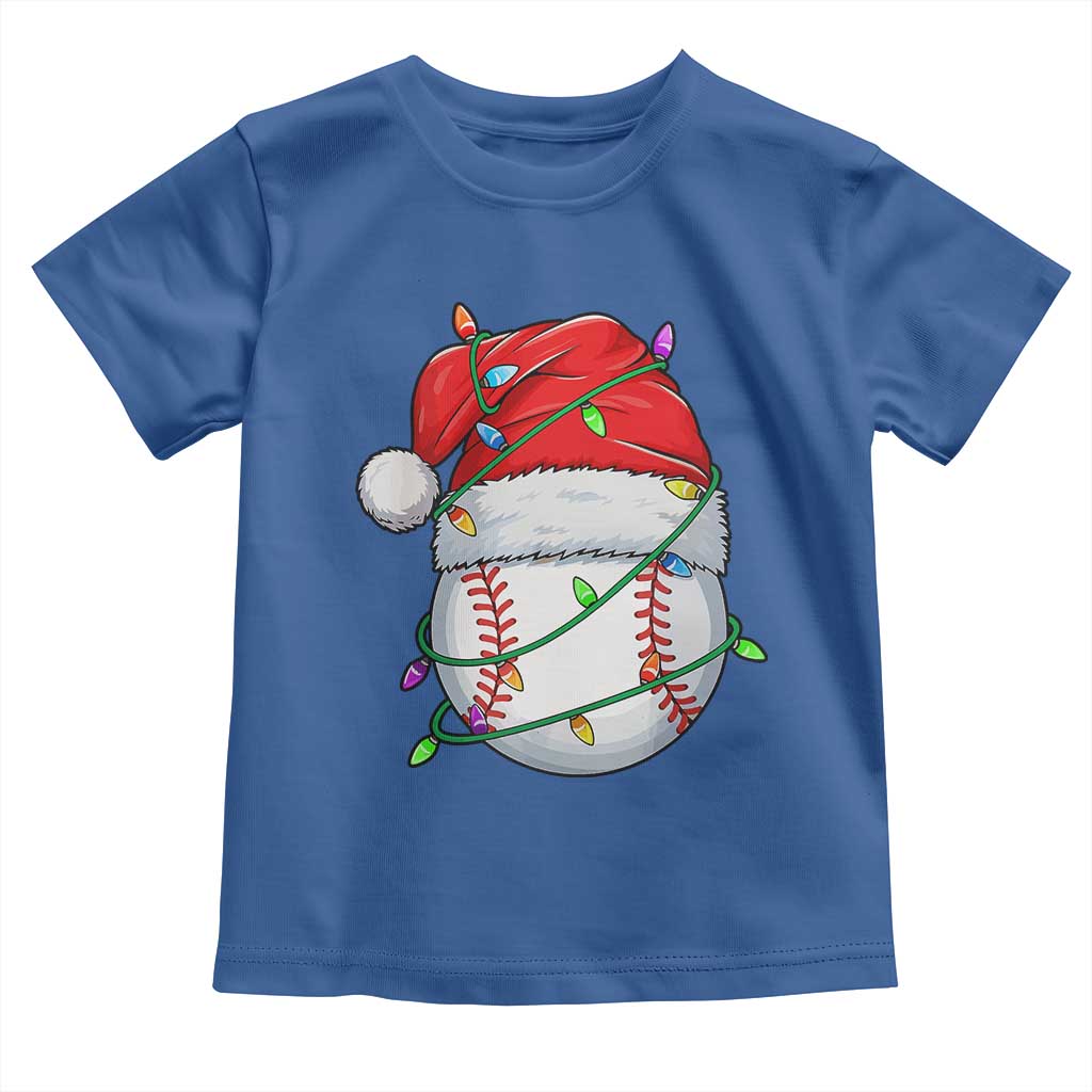 Christmas Baseball Toddler T Shirt Santa Hat Sports Men Boys Xmas Pajamas - Wonder Print Shop
