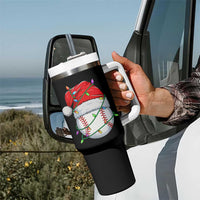 Christmas Baseball Tumbler With Handle Santa Hat Sports Men Boys Xmas Pajamas - Wonder Print Shop
