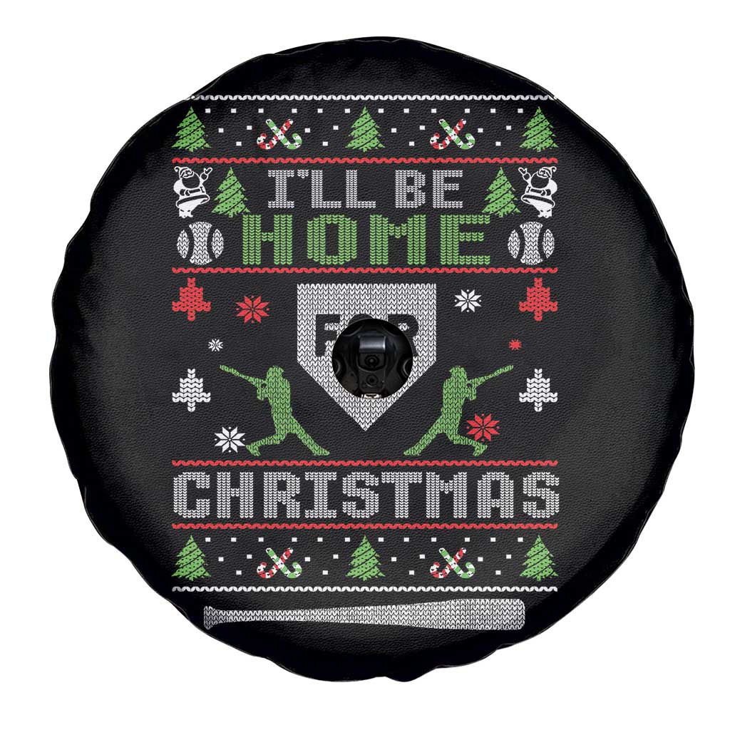 Baseball Ugly Christmas Spare Tire Cover I'll Be Home For Xmas - Wonder Print Shop