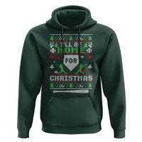 Baseball Ugly Christmas Hoodie I'll Be Home For Xmas - Wonder Print Shop