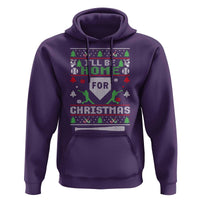 Baseball Ugly Christmas Hoodie I'll Be Home For Xmas - Wonder Print Shop