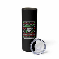 Baseball Ugly Christmas Skinny Tumbler I'll Be Home For Xmas - Wonder Print Shop
