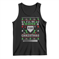 Baseball Ugly Christmas Tank Top I'll Be Home For Xmas - Wonder Print Shop