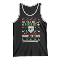 Baseball Ugly Christmas Tank Top I'll Be Home For Xmas - Wonder Print Shop