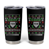 Baseball Ugly Christmas Tumbler Cup I'll Be Home For Xmas - Wonder Print Shop