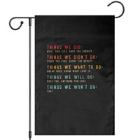 Retro Vintage Things We Did Didnt Want Will Wont Do Garden Flag - Wonder Print Shop
