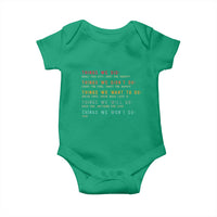 Retro Vintage Things We Did Didnt Want Will Wont Do Baby Onesie - Wonder Print Shop