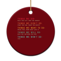 Retro Vintage Things We Did Didnt Want Will Wont Do Ceramic Ornament - Wonder Print Shop