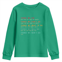 Retro Vintage Things We Did Didnt Want Will Wont Do Youth Sweatshirt - Wonder Print Shop