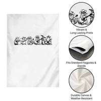 Animal Band Garden Flag Funny Forest Animals Playing Instruments Vintage Music Lovers - Wonder Print Shop
