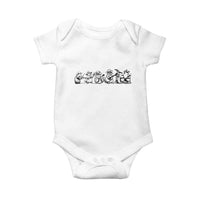 Animal Band Baby Onesie Funny Forest Animals Playing Instruments Vintage Music Lovers - Wonder Print Shop