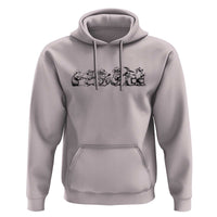 Animal Band Hoodie Funny Forest Animals Playing Instruments Vintage Music Lovers - Wonder Print Shop