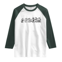 Animal Band Raglan Shirt Funny Forest Animals Playing Instruments Vintage Music Lovers - Wonder Print Shop