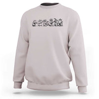 Animal Band Sweatshirt Funny Forest Animals Playing Instruments Vintage Music Lovers - Wonder Print Shop