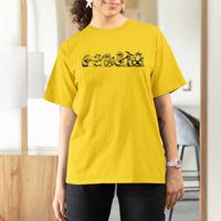 Animal Band T Shirt For Women Funny Forest Animals Playing Instruments Vintage Music Lovers - Wonder Print Shop