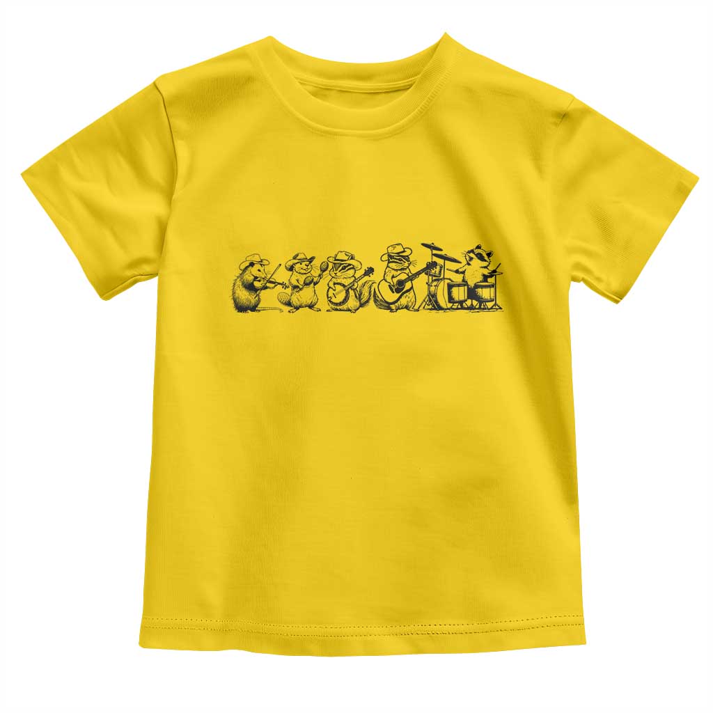 Animal Band Toddler T Shirt Funny Forest Animals Playing Instruments Vintage Music Lovers - Wonder Print Shop