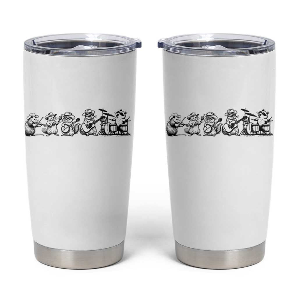 Animal Band Tumbler Cup Funny Forest Animals Playing Instruments Vintage Music Lovers - Wonder Print Shop