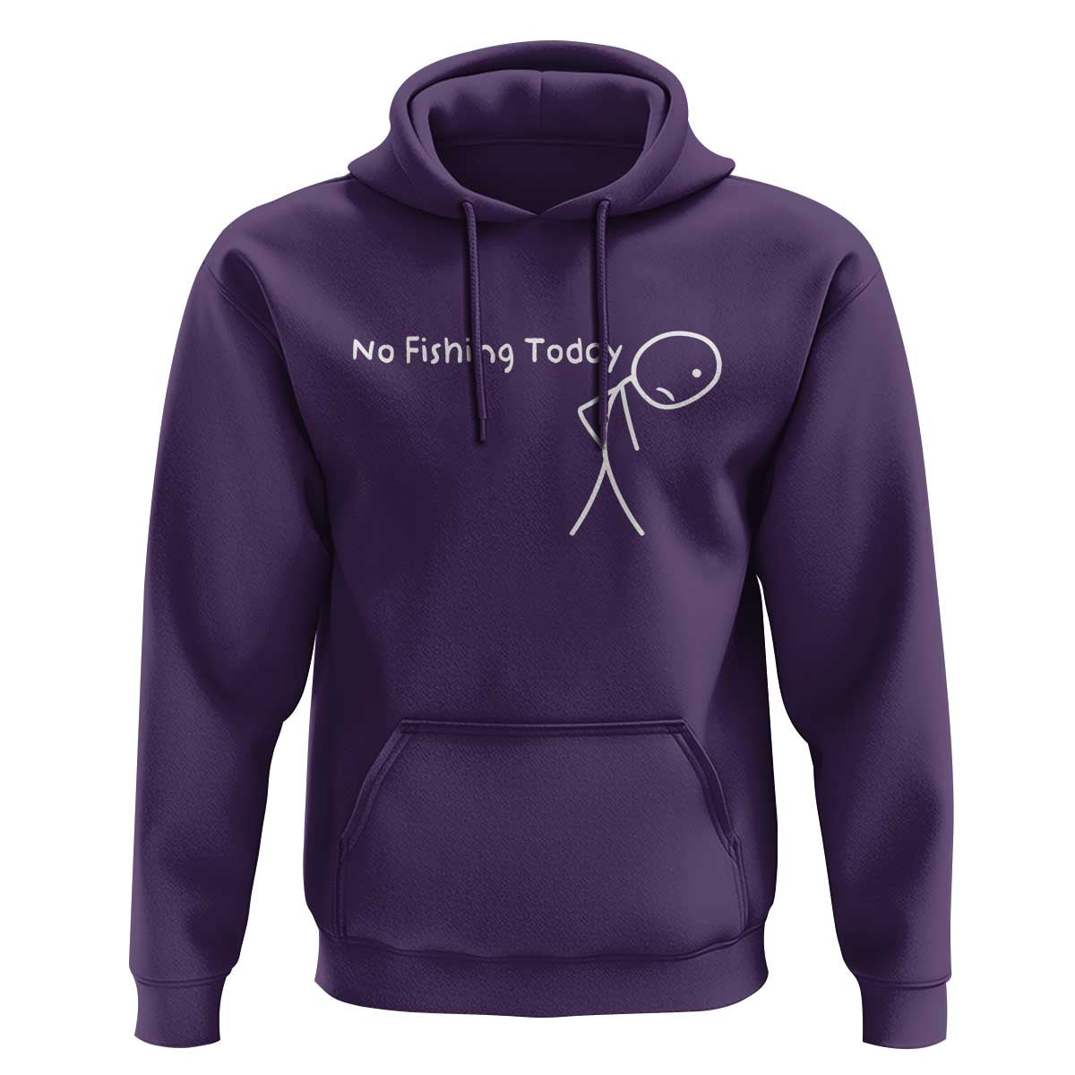 No Fishing Today Hoodie Funny Fishing Gifts Fathers Day - Wonder Print Shop