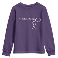 No Fishing Today Youth Sweatshirt Funny Fishing Gifts Fathers Day - Wonder Print Shop