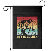 Golden Retriever Dog Garden Flag Life is Golden Retro Vintage - Wonder Print Shop