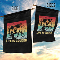 Golden Retriever Dog Garden Flag Life is Golden Retro Vintage - Wonder Print Shop