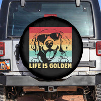 Golden Retriever Dog Spare Tire Cover Life is Golden Retro Vintage - Wonder Print Shop