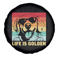 Golden Retriever Dog Spare Tire Cover Life is Golden Retro Vintage - Wonder Print Shop