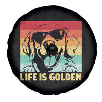 Golden Retriever Dog Spare Tire Cover Life is Golden Retro Vintage - Wonder Print Shop