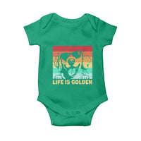 Golden Retriever Dog Baby Onesie Life is Golden Retro Vintage - Wonder Print Shop