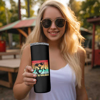 Golden Retriever Dog Skinny Tumbler Life is Golden Retro Vintage - Wonder Print Shop