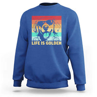 Golden Retriever Dog Sweatshirt Life is Golden Retro Vintage - Wonder Print Shop