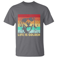 Golden Retriever Dog T Shirt Life is Golden Retro Vintage - Wonder Print Shop