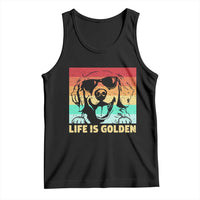 Golden Retriever Dog Tank Top Life is Golden Retro Vintage - Wonder Print Shop