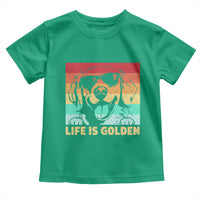 Golden Retriever Dog Toddler T Shirt Life is Golden Retro Vintage - Wonder Print Shop