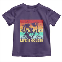 Golden Retriever Dog Toddler T Shirt Life is Golden Retro Vintage - Wonder Print Shop