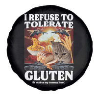 Gluten Intolerance Cat Meme Spare Tire Cover I Refuse To Tolerate Gluten