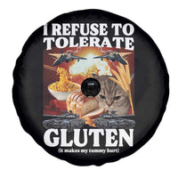 Gluten Intolerance Cat Meme Spare Tire Cover I Refuse To Tolerate Gluten
