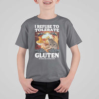 Gluten Intolerance Cat Meme T Shirt For Kid I Refuse To Tolerate Gluten