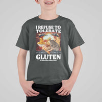 Gluten Intolerance Cat Meme T Shirt For Kid I Refuse To Tolerate Gluten