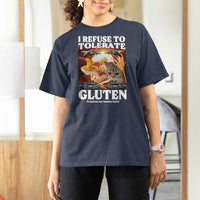 Gluten Intolerance Cat Meme T Shirt For Women I Refuse To Tolerate Gluten