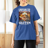 Gluten Intolerance Cat Meme T Shirt For Women I Refuse To Tolerate Gluten
