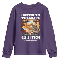 Gluten Intolerance Cat Meme Youth Sweatshirt I Refuse To Tolerate Gluten