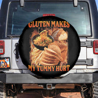 Funny Gluten Free Spare Tire Cover Gluten Makes My Tummy Hurt Vintage Bootleg Graphic