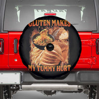 Funny Gluten Free Spare Tire Cover Gluten Makes My Tummy Hurt Vintage Bootleg Graphic