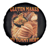 Funny Gluten Free Spare Tire Cover Gluten Makes My Tummy Hurt Vintage Bootleg Graphic