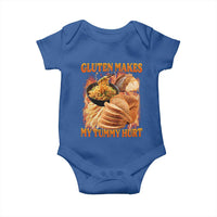 Funny Gluten Free Baby Onesie Gluten Makes My Tummy Hurt Vintage Bootleg Graphic