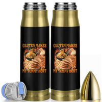 Funny Gluten Free Bullet Tumbler Gluten Makes My Tummy Hurt Vintage Bootleg Graphic