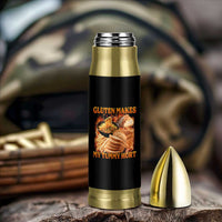 Funny Gluten Free Bullet Tumbler Gluten Makes My Tummy Hurt Vintage Bootleg Graphic