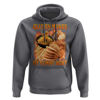 Funny Gluten Free Hoodie Gluten Makes My Tummy Hurt Vintage Bootleg Graphic