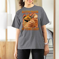 Funny Gluten Free T Shirt For Women Gluten Makes My Tummy Hurt Vintage Bootleg Graphic